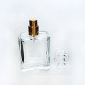 Clear 15ml 30ml 50ml 100ml perfume rectangular square glass bottle with pump spray cap